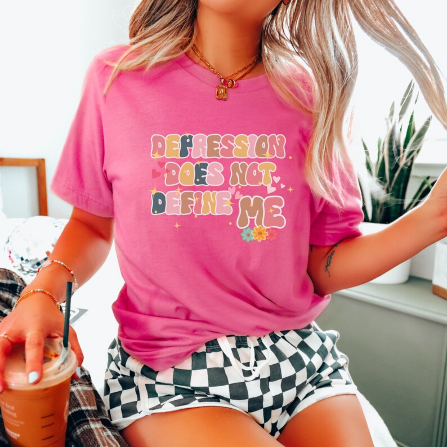 Retro T-shirt "Depression Does Not Define Me", Depression Awareness Shirt, Mental Health Awareness Shirt, Depression Support Shirt.