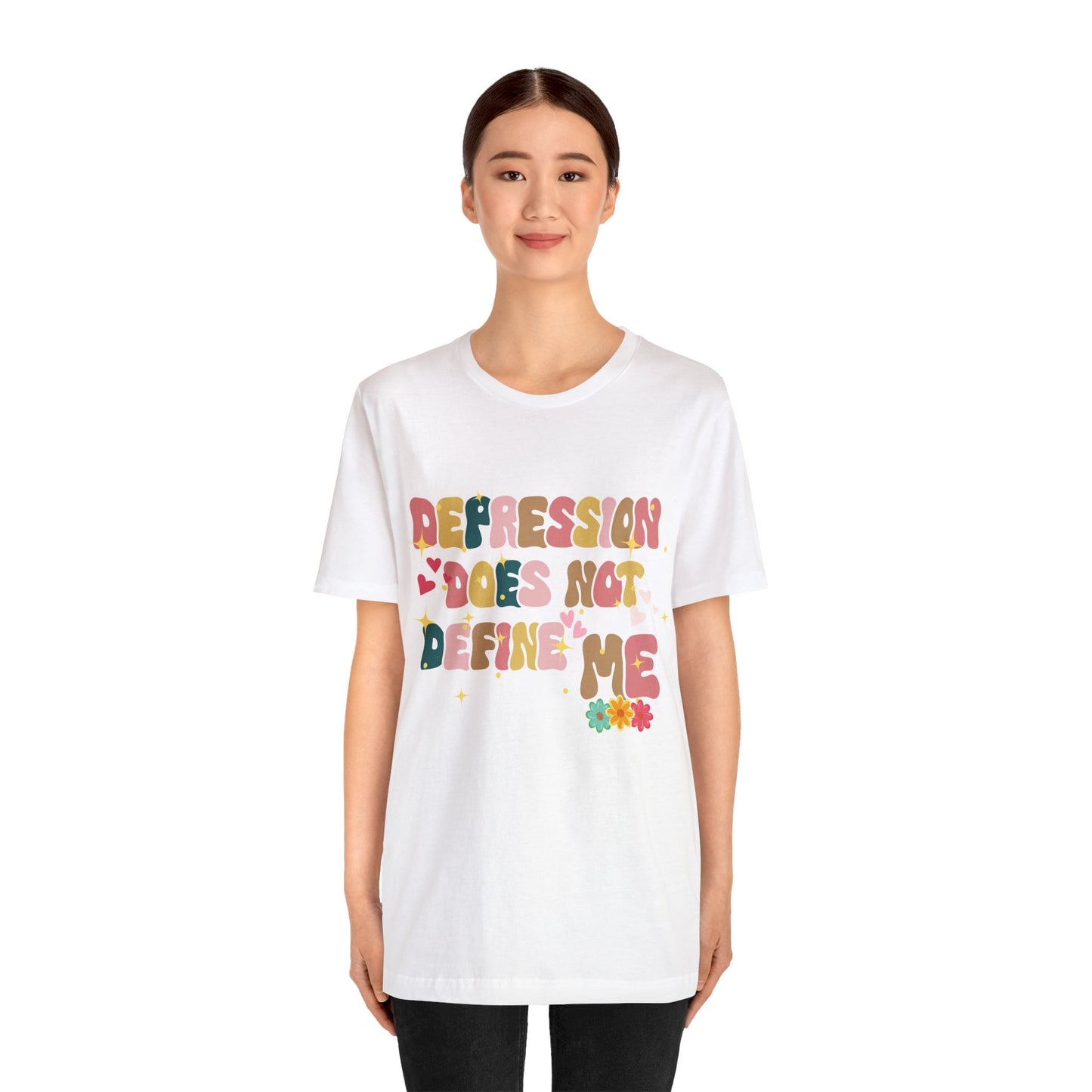 Retro T-shirt "Depression Does Not Define Me", Depression Awareness Shirt, Mental Health Awareness Shirt, Depression Support Shirt.