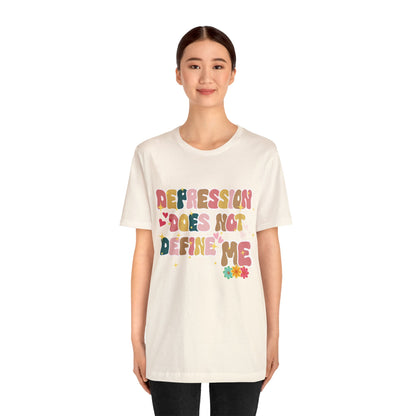 Retro T-shirt "Depression Does Not Define Me", Depression Awareness Shirt, Mental Health Awareness Shirt, Depression Support Shirt.